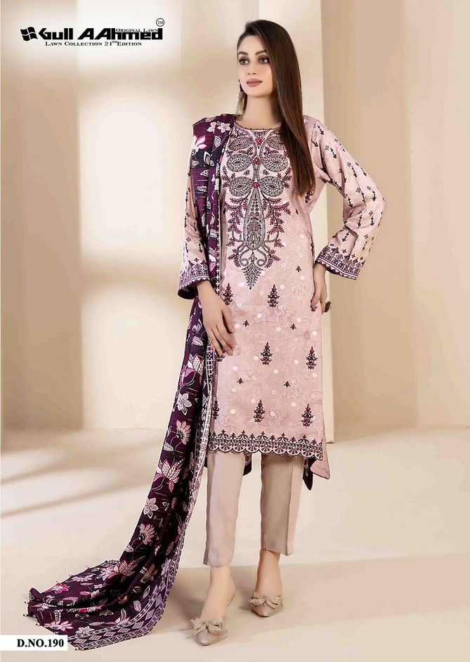 Gull A Ahmed Lawn Collection Vol 21 Cotton Pakistani Dress Material Wholesale Price In Surat